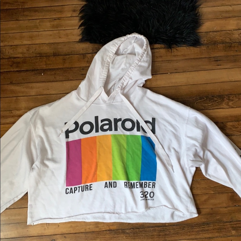 Cropped Polaroid Hoodie